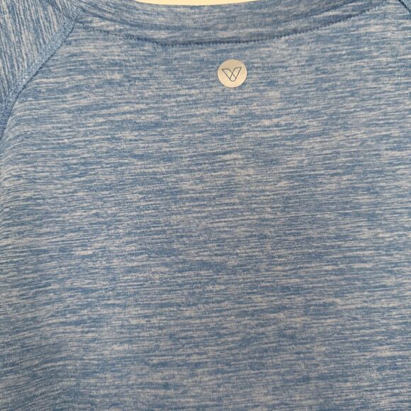 Lane Bryant Livi Active Women T-Shirt 18/20 Blue White V-Neck Short-Sleeve - Picture 4 of 9